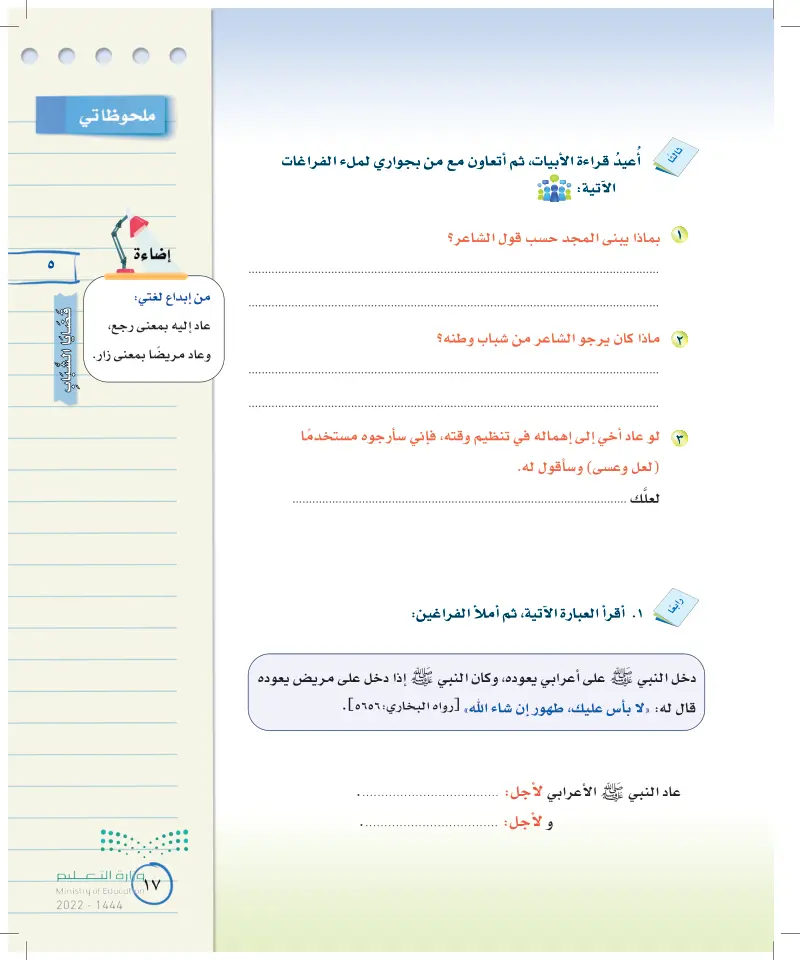 مدخل الوحدة: حياتك من صنع أفكارك