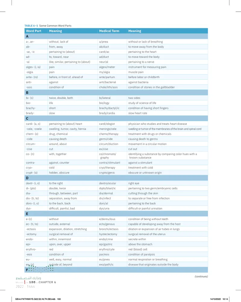 MEDICAL TERMINOLOGY