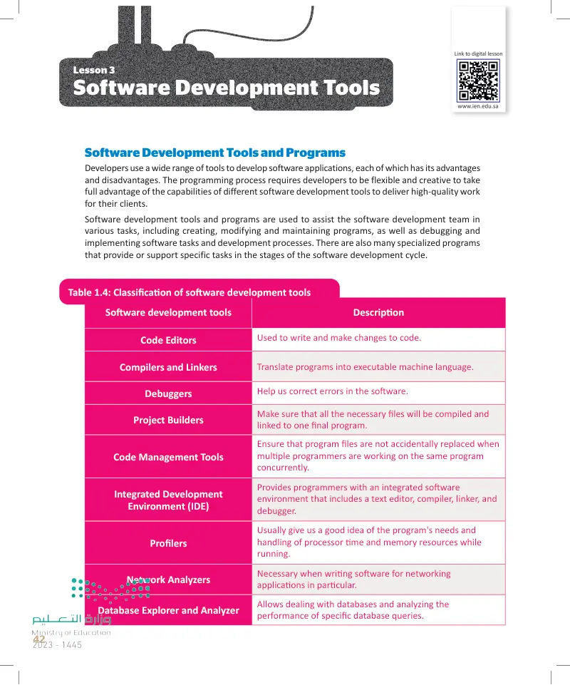 Lesson 3 Software Development Tools