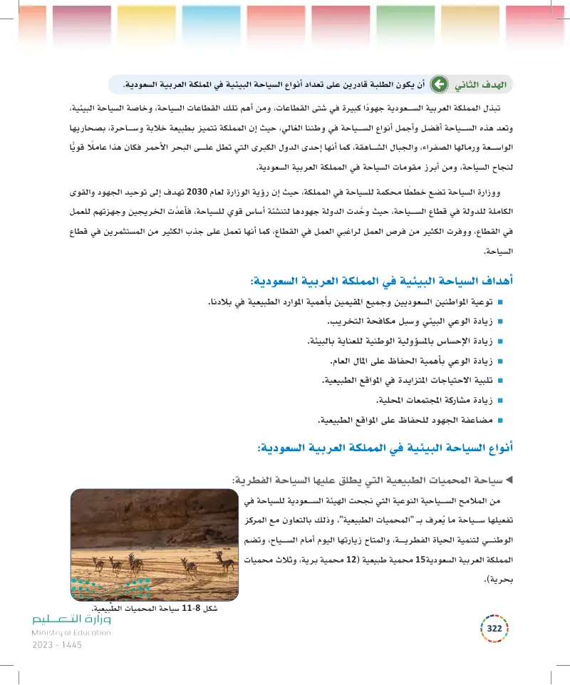 11-1 السياحة البيئية في المملكة العربية السعودية.