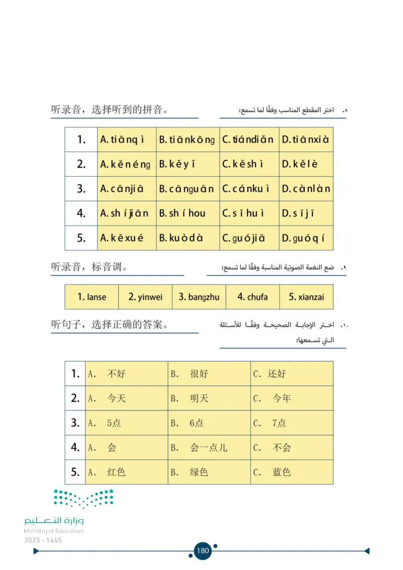 10.4 تقويم الفصل الرابع