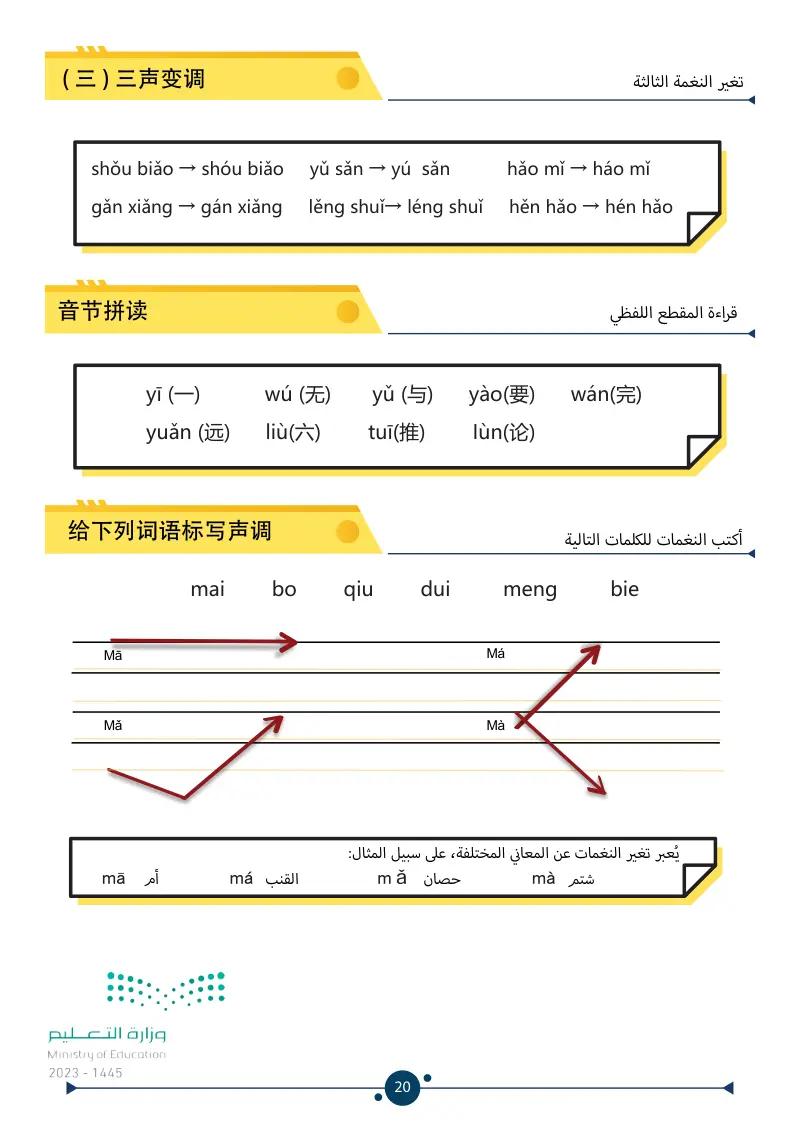 1.2 نطق النغمات والصوتيات