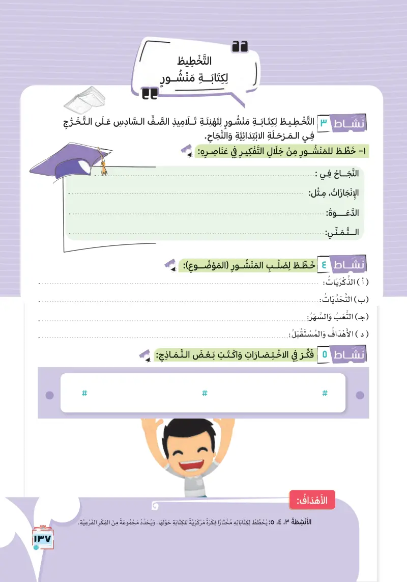 التعبير الكتابي: كتابة منشور