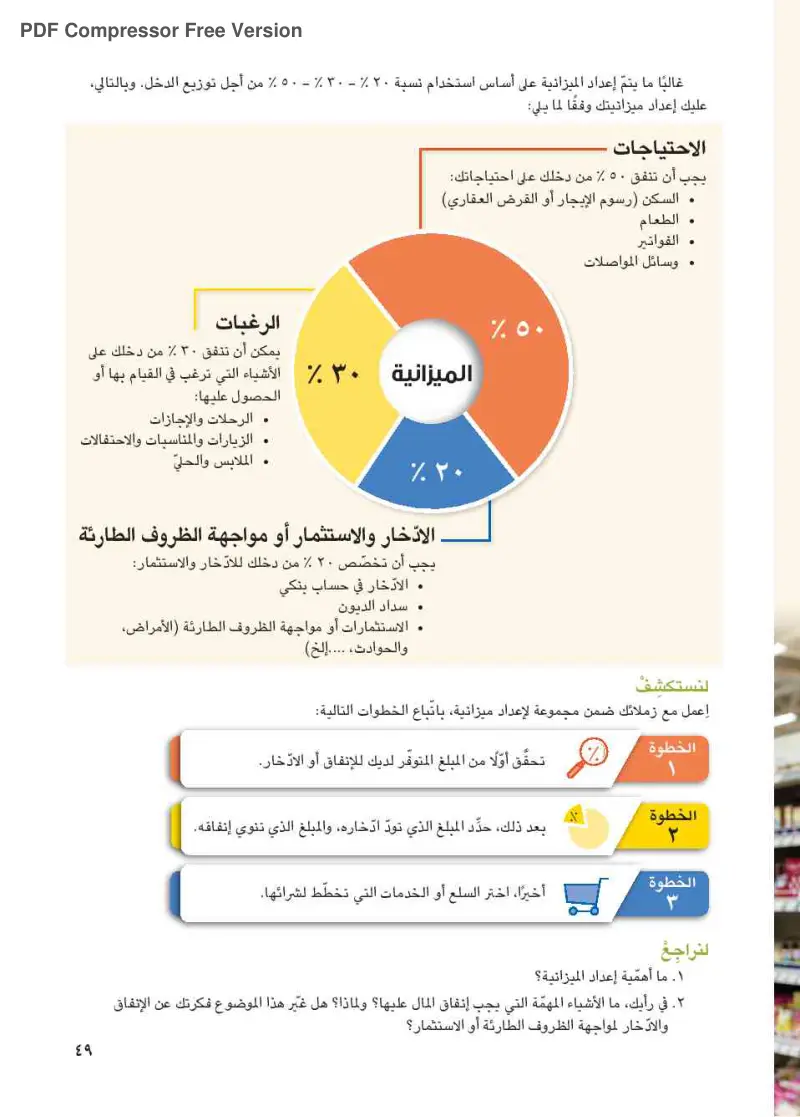 الموضوع 1-1: ما المقصود بإعداد الميزانية؟