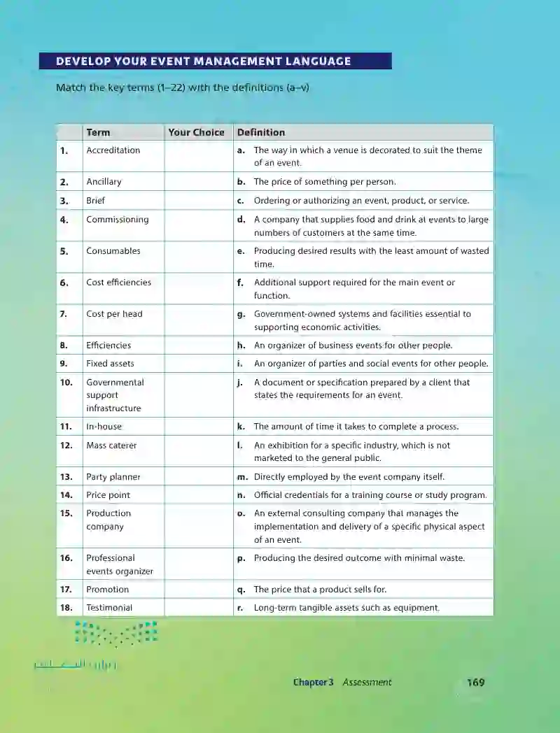 Chapter 3 Assessment