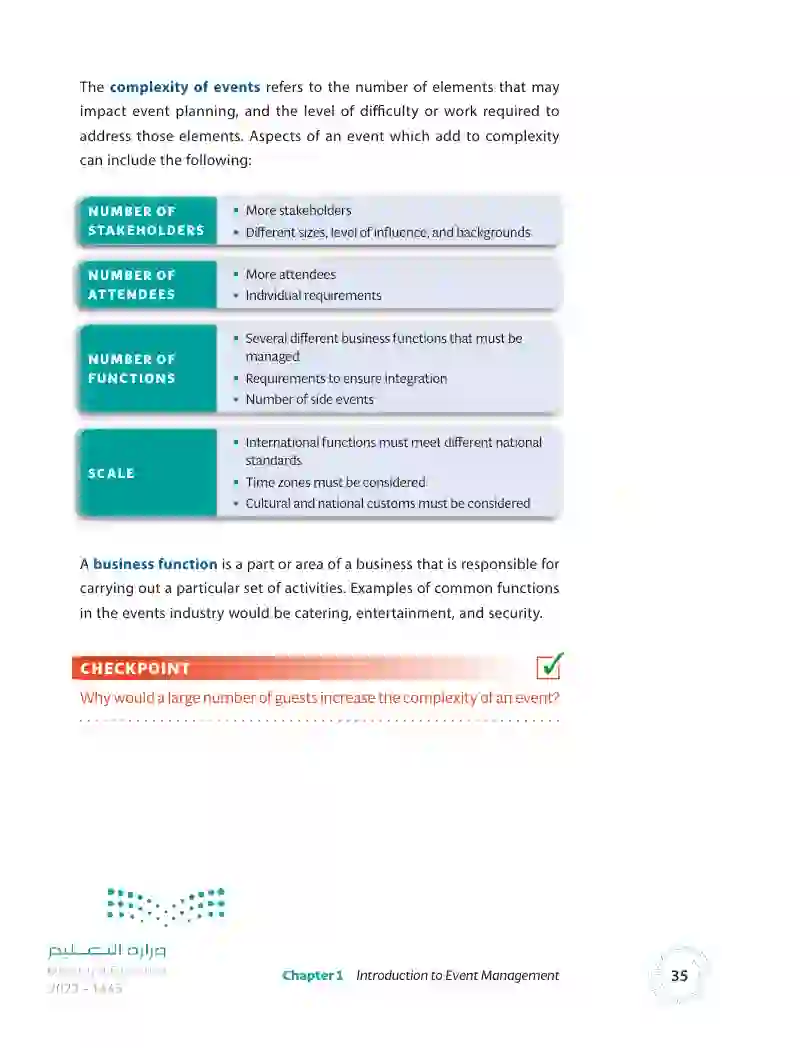 1.2 Managing the Complexity and Uncertainty of Events