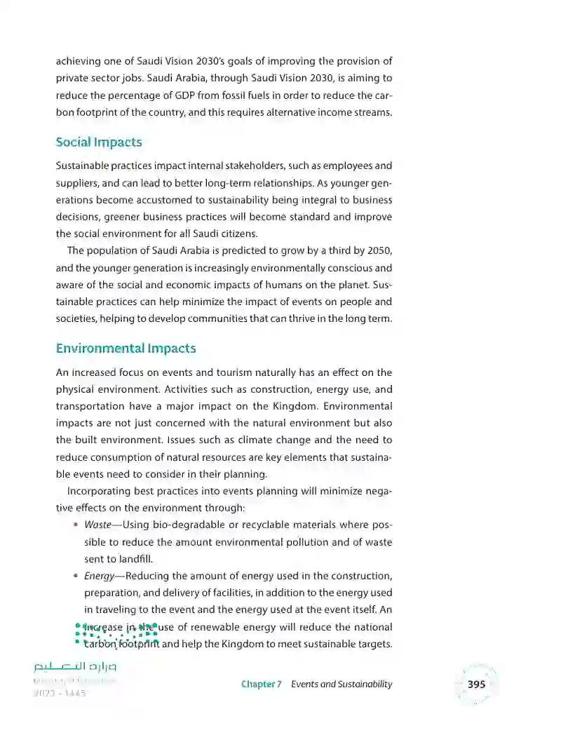 7.3 Best Practices and the Measurement of Sustainable Practices