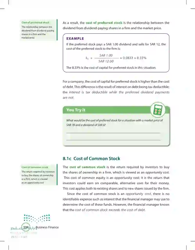 8.1 Cost of Capital Components