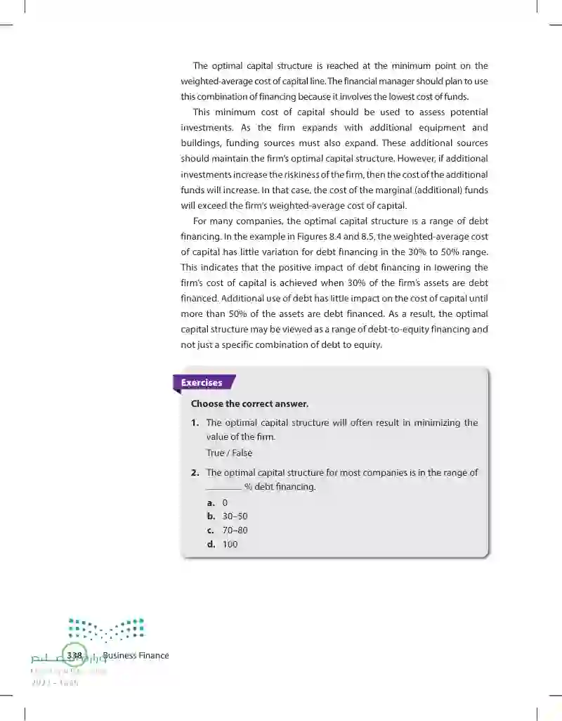 8.3 The Optimal Capital Structure