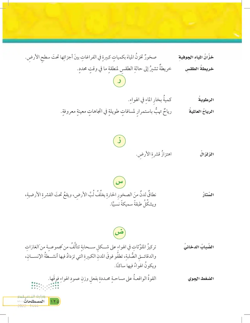 المصطلحات