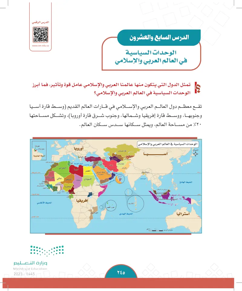 الدرس السابع والعشرون: الوحدات السياسية في العالم العربي الإسلامي