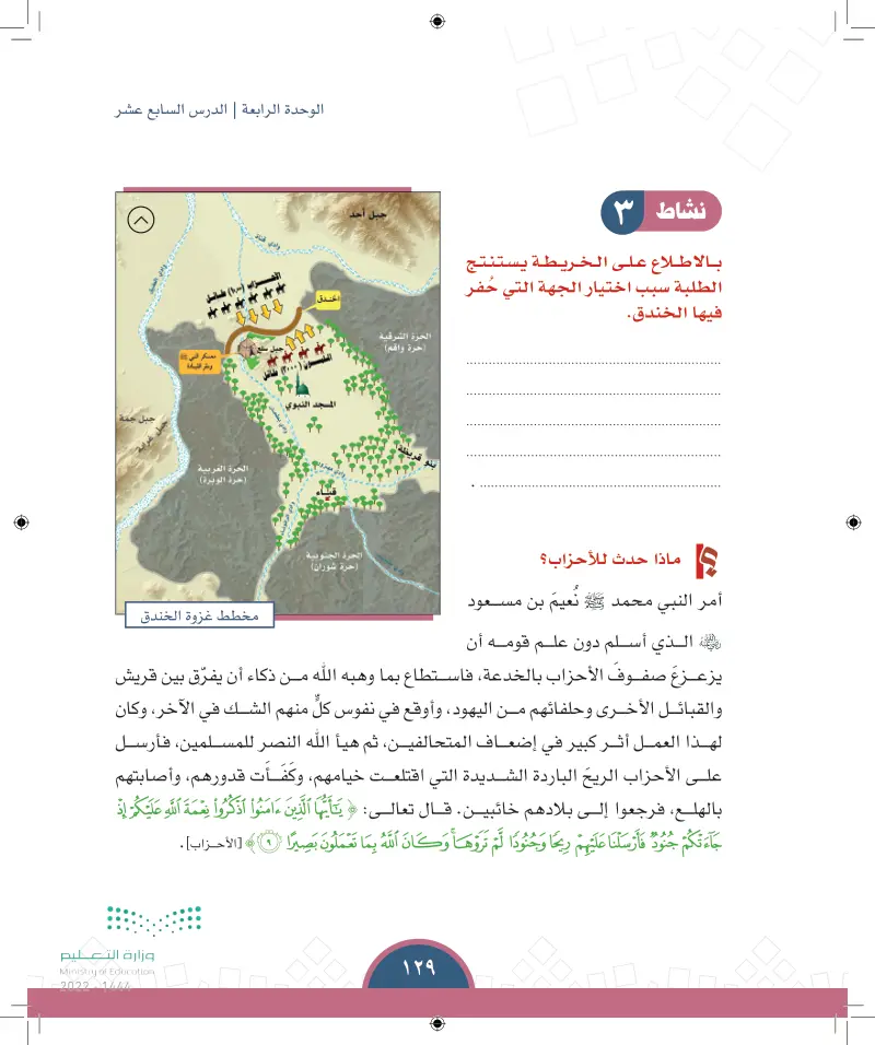 الدرس السابع عشر: غزوات النبي محمد ﷺ
