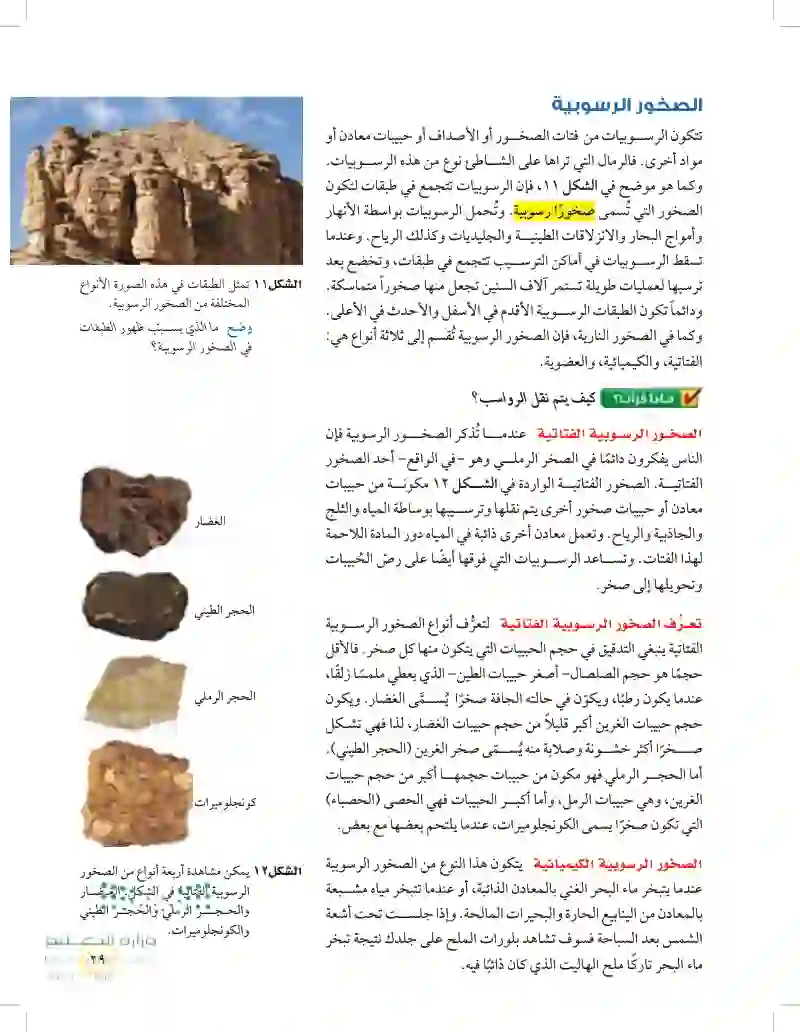 الدرس2: أنواع الصخور