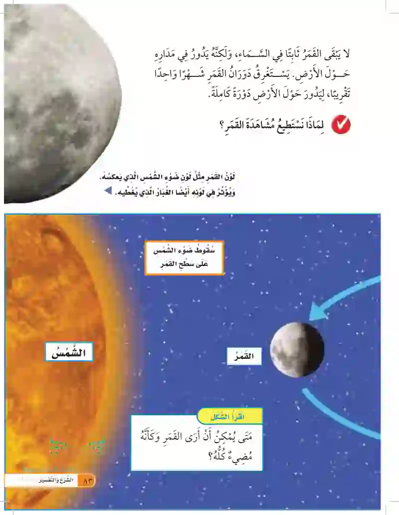 الدرس الأول: القمر والنجوم