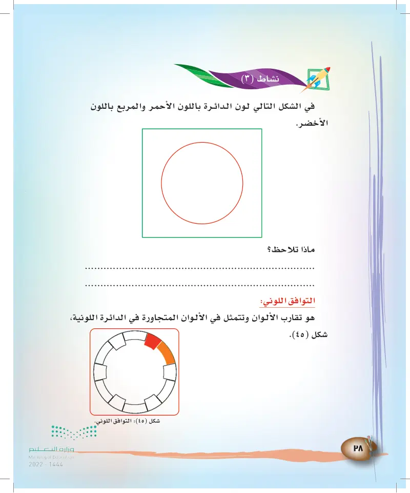 الموضوع الثاني: علاقات لونية