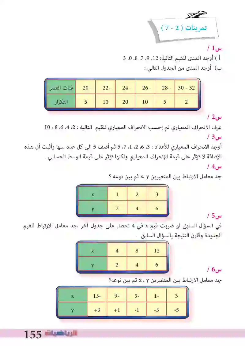 7-5: مقاييس التشتت