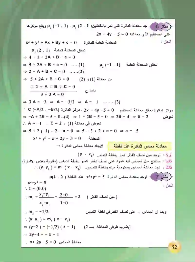 3-2 معادلة الدائرة القياسية