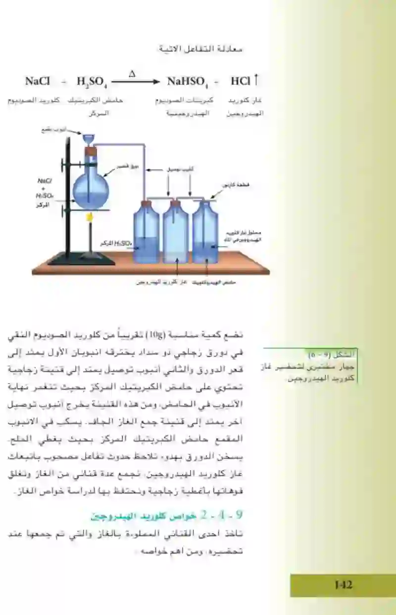 4-9: غاز كلوريد الهيدروجين
