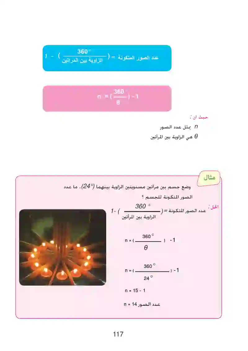 7-3: تعدد الصور في المرايا المتزاوية