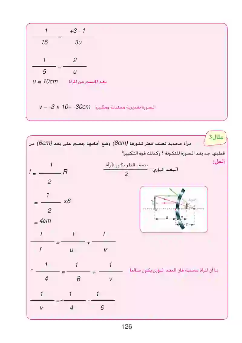 7-8: قانون التكبير في المرايا