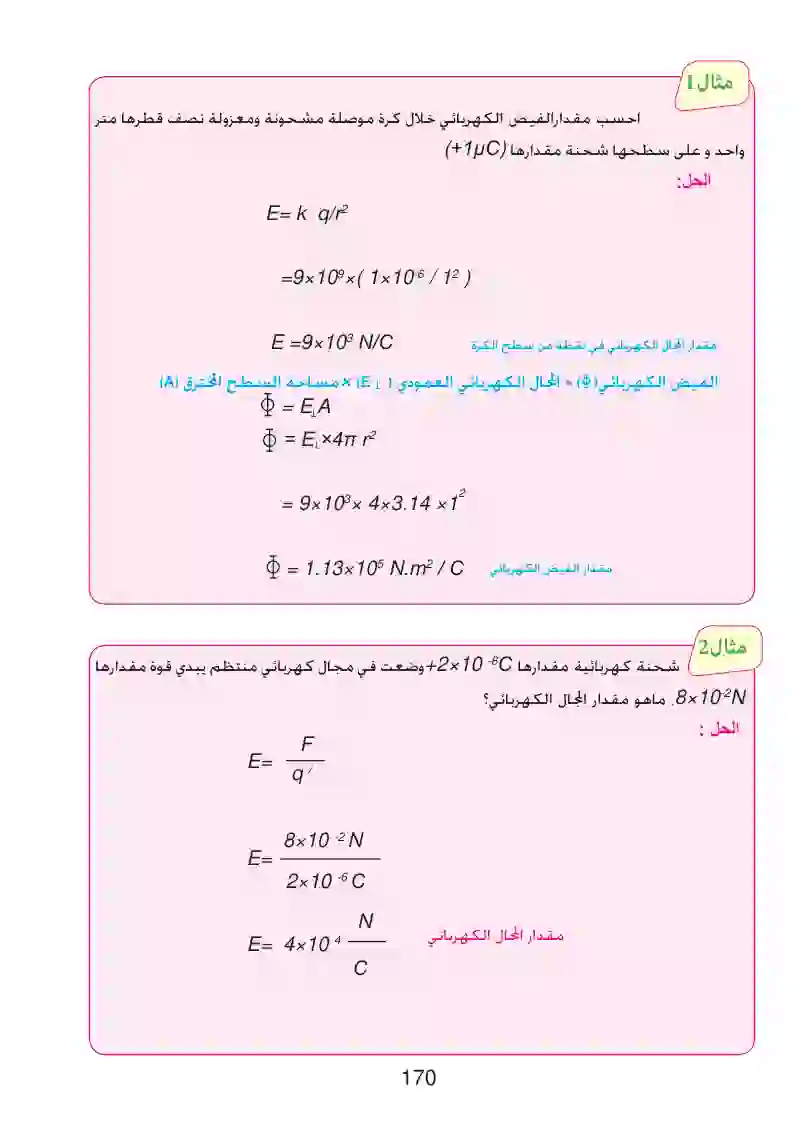 6-9: الفيض الكهربائي