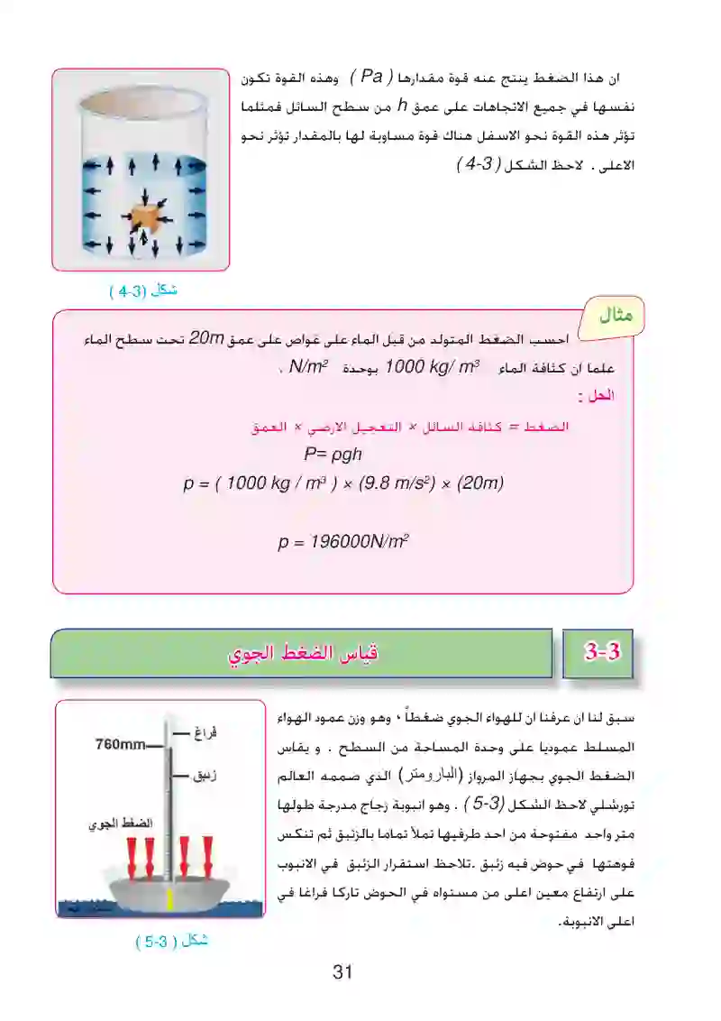 3-3: قياس الضغط الجوي