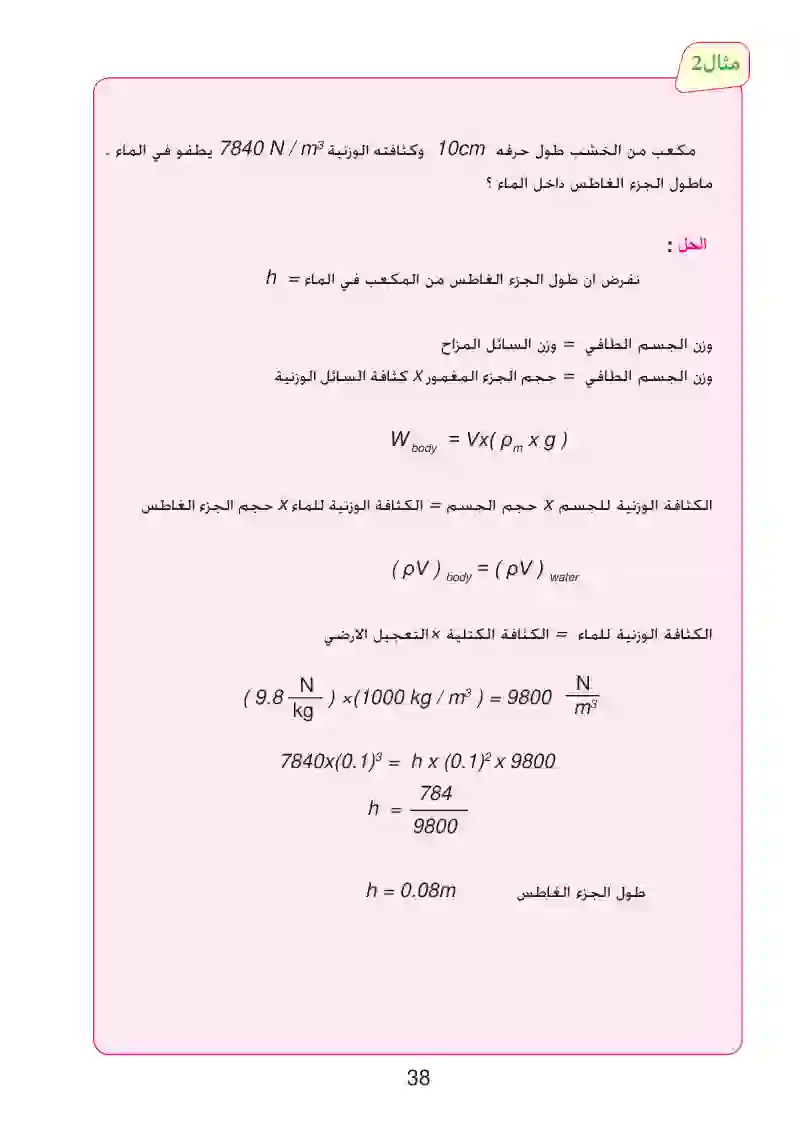 5-3: مبدأ أرخميدس