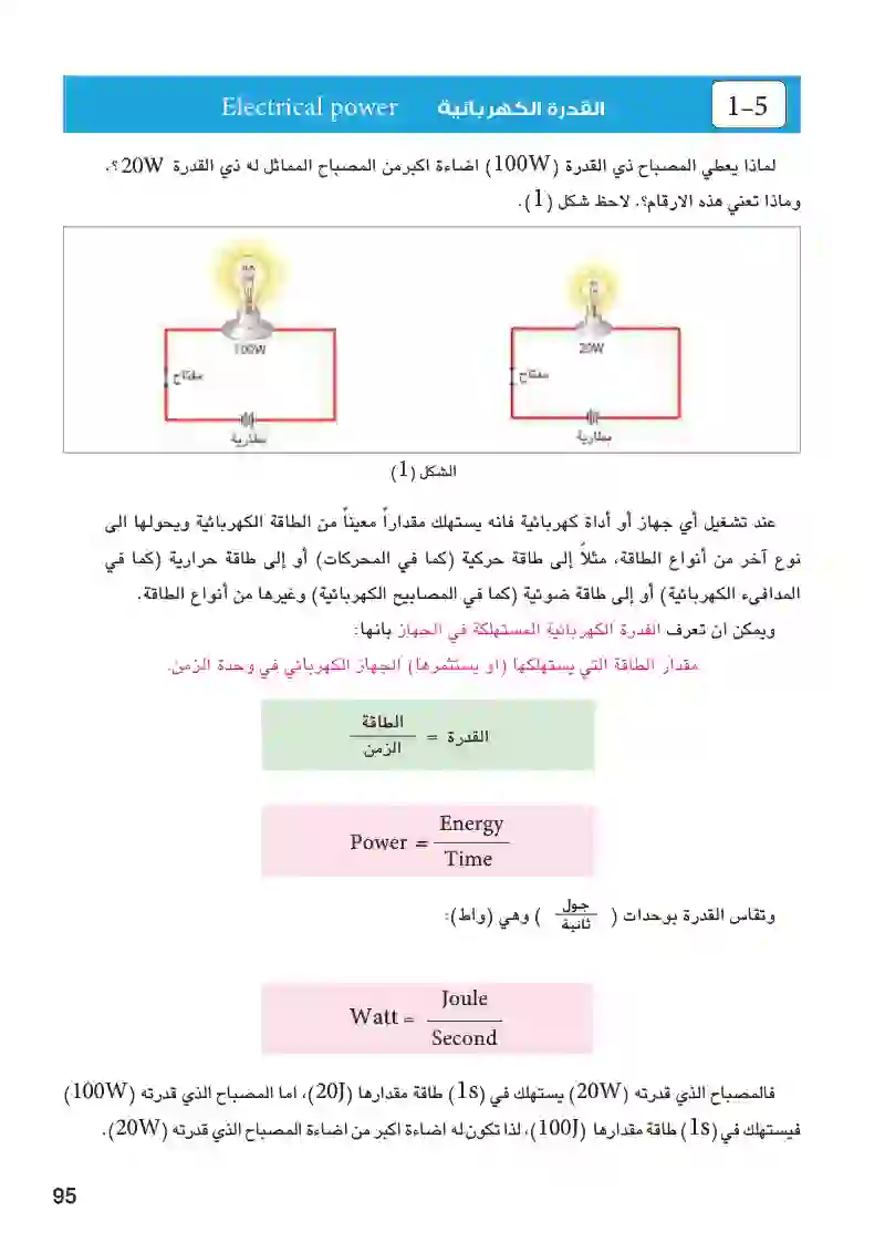 1-5: القدرة الكهربائية