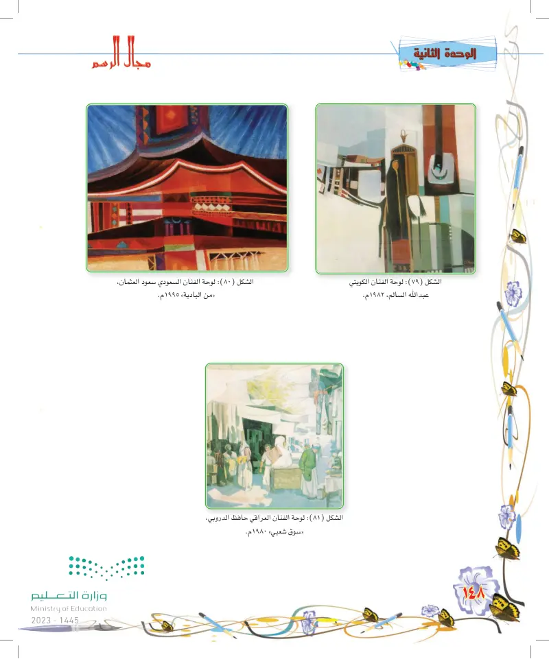 الموضوع الثالث: اللوحات التشكيلية العربية
