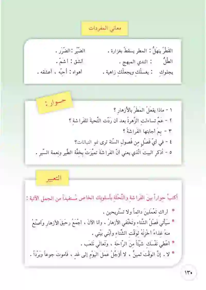 الفراشة والزهرة