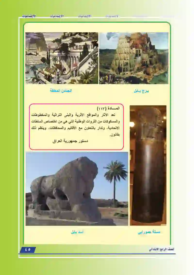 الفصل الرابع: العراق بلد الحضارات