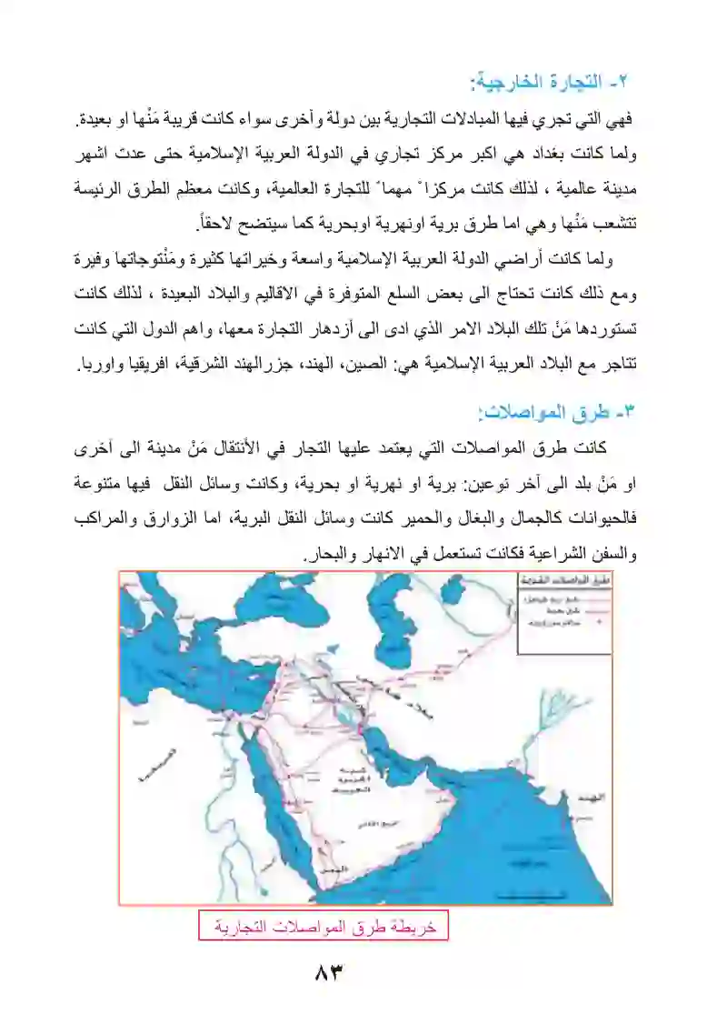 الفصل الخامس: النظام الاقتصادي في الدولة العربية  الإسلامية