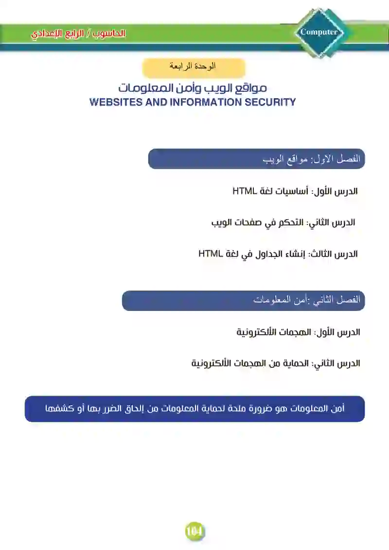 مواقع الويب وأمن المعلومات