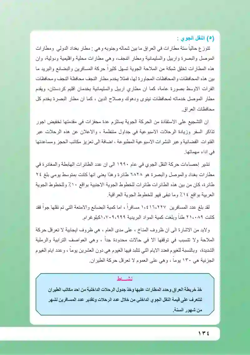 دراسة تطبيقية لجغرافية النقل والمواصلات والتجارة في العراق