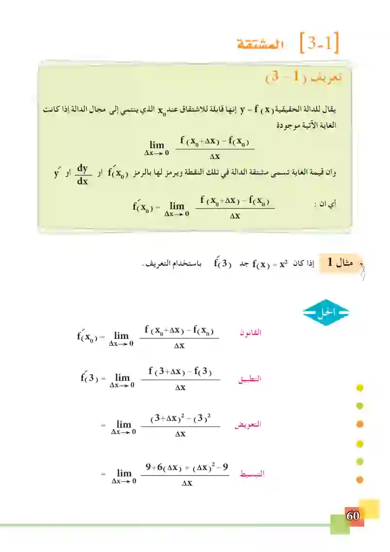 3-1 المشتقة