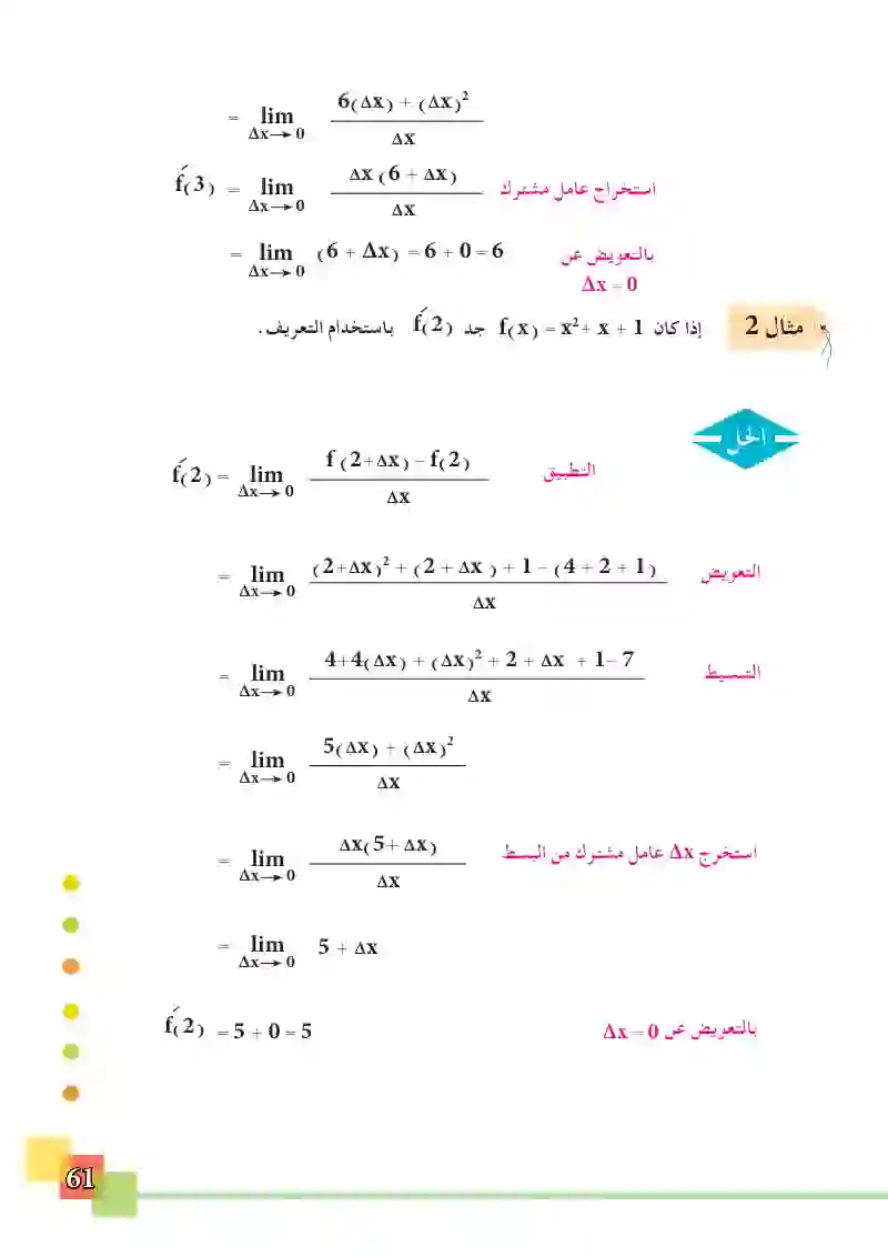 3-1 المشتقة