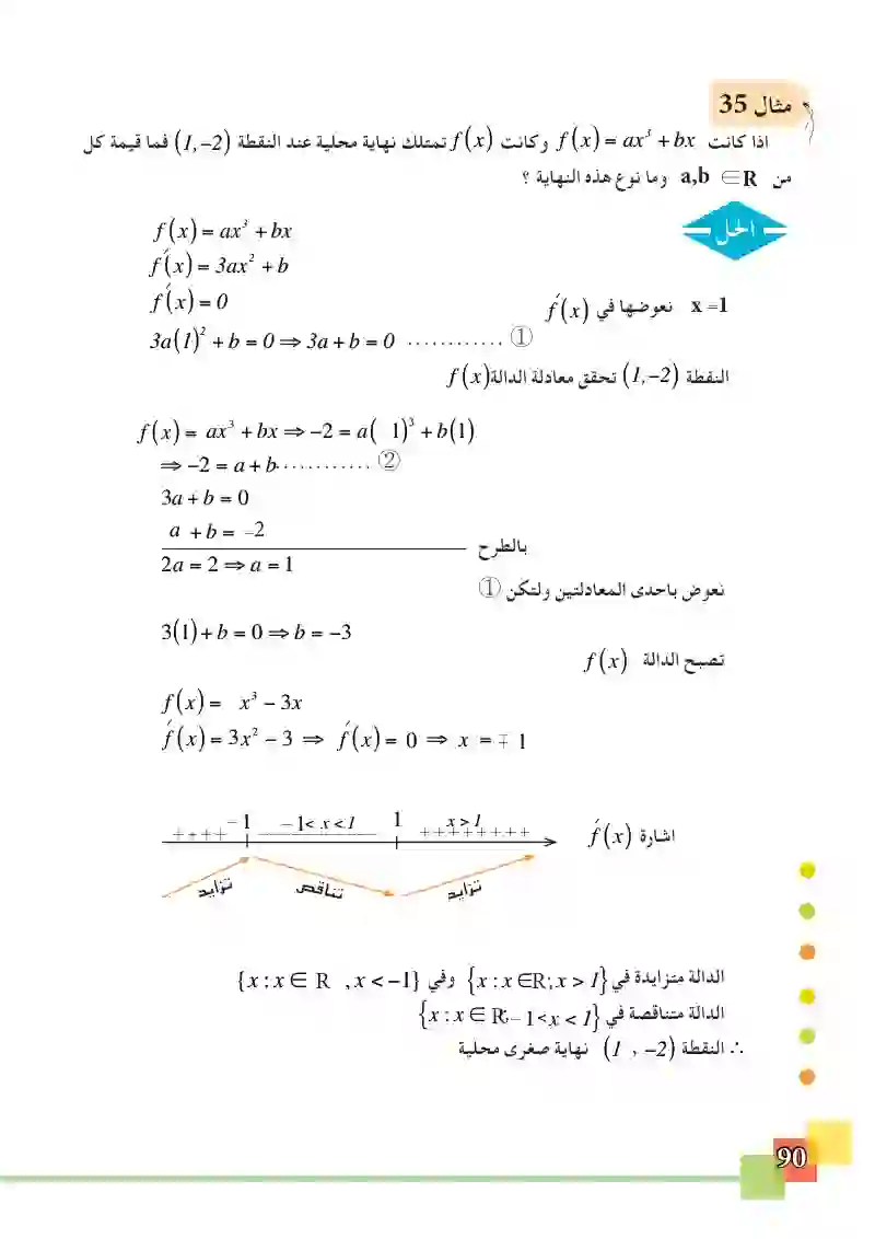 3-7 النهاية العظمى والصغرى