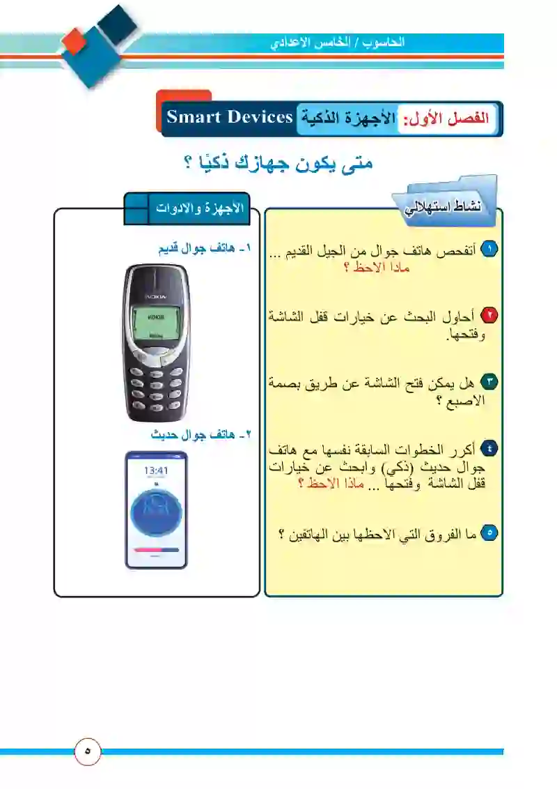 الدرس الأول: مفهوم الأجهزة الذكية