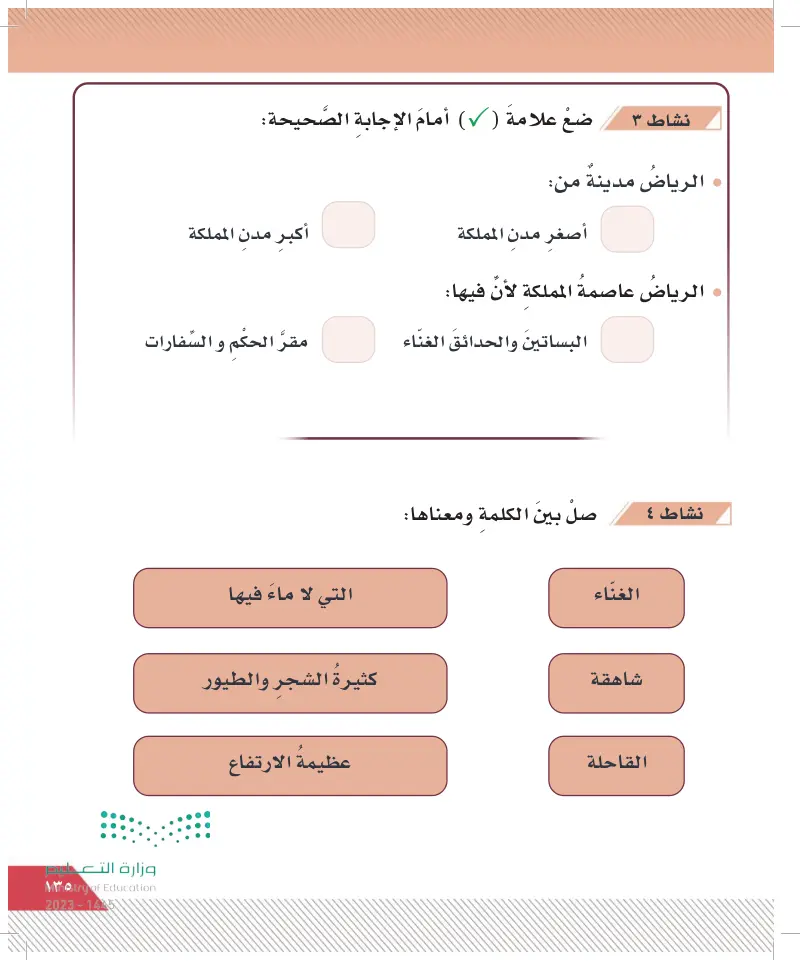 الدرس السادس: مدينة الرياض
