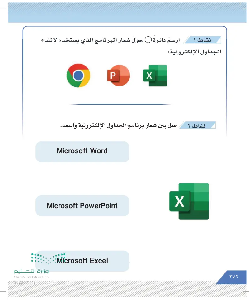 الدرس الحادي عشر: الجداول الإلكترونية Microsoft Excel التعرف على برنامج إكسل