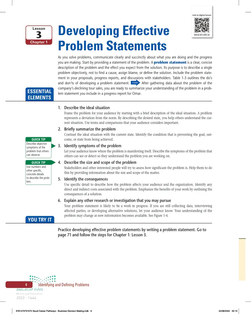 3: Developing Effective Problem Statements