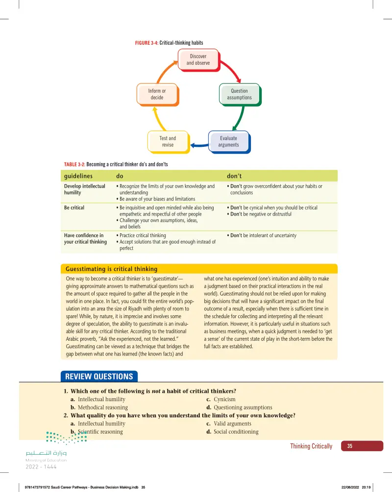 3: Becoming a Critical  Thinker