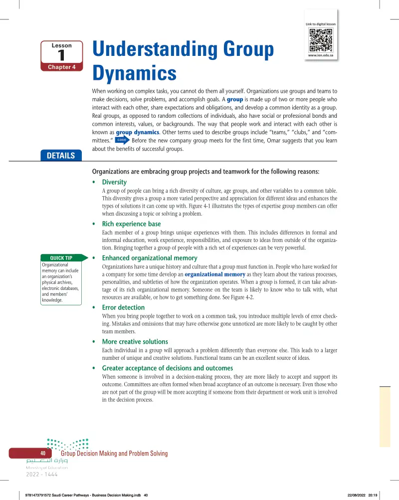 1: Understanding Group  Dynamics