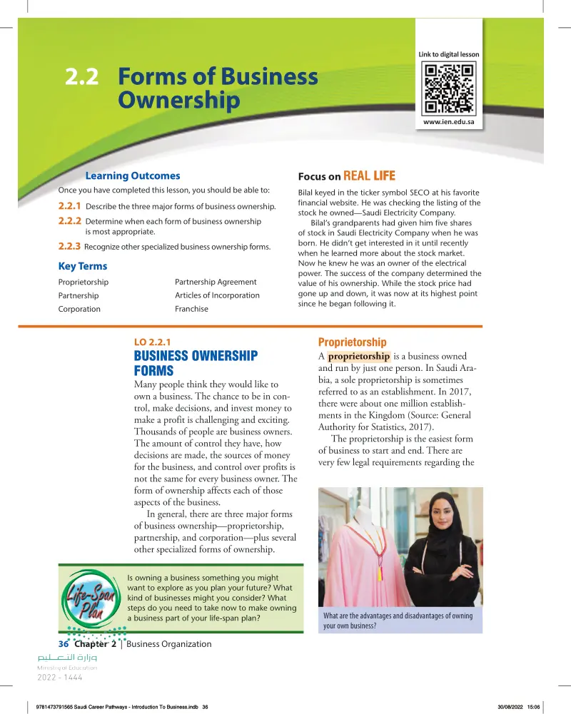 2.2 Forms of Business  Ownership