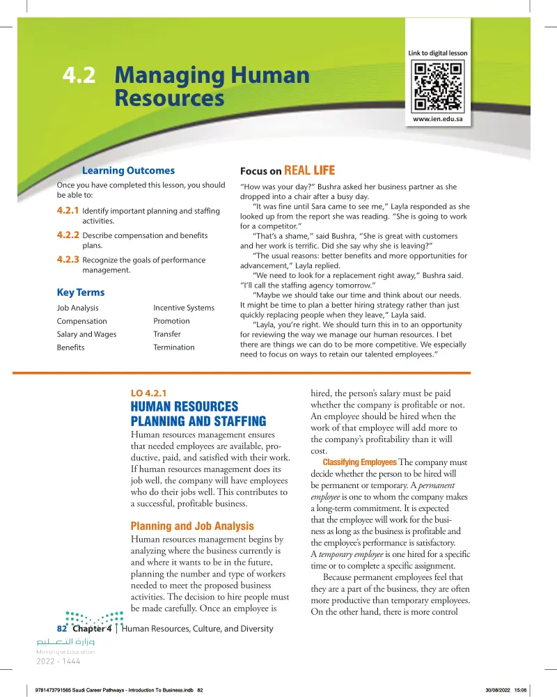4.2 Managing Human Resources
