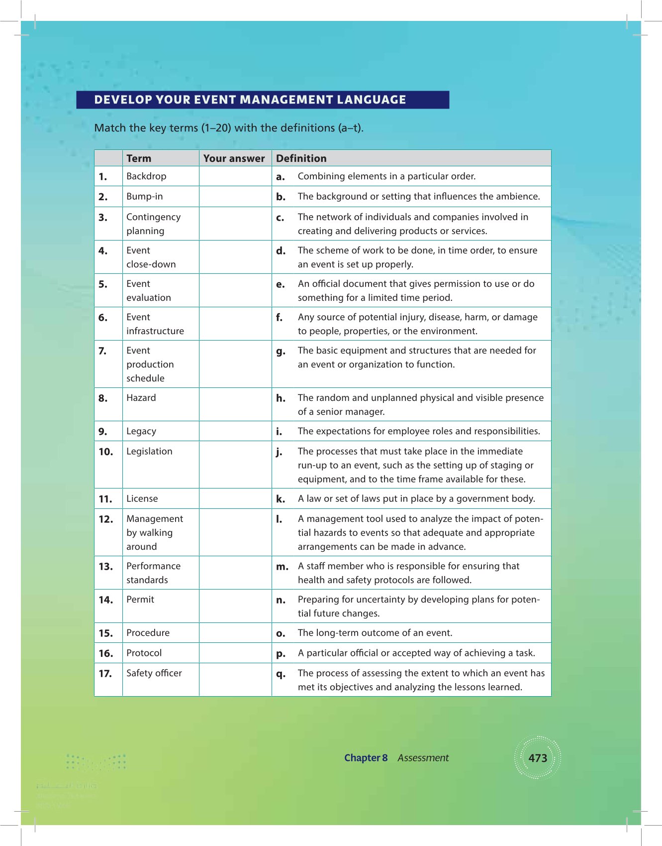 Chapter 8 Assessment