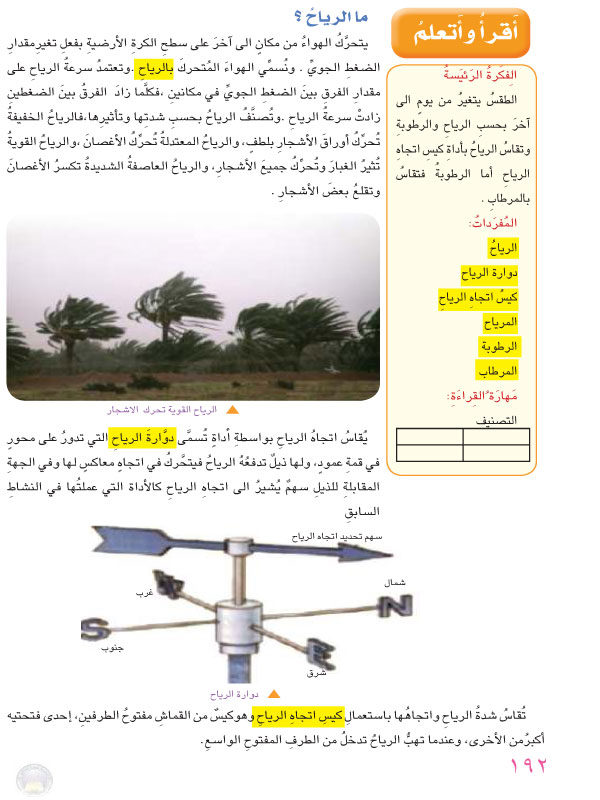 استكشف (علي ياس) - الرياح والرطوبة - علوم - رابع ابتدائي - المنهج العراقي