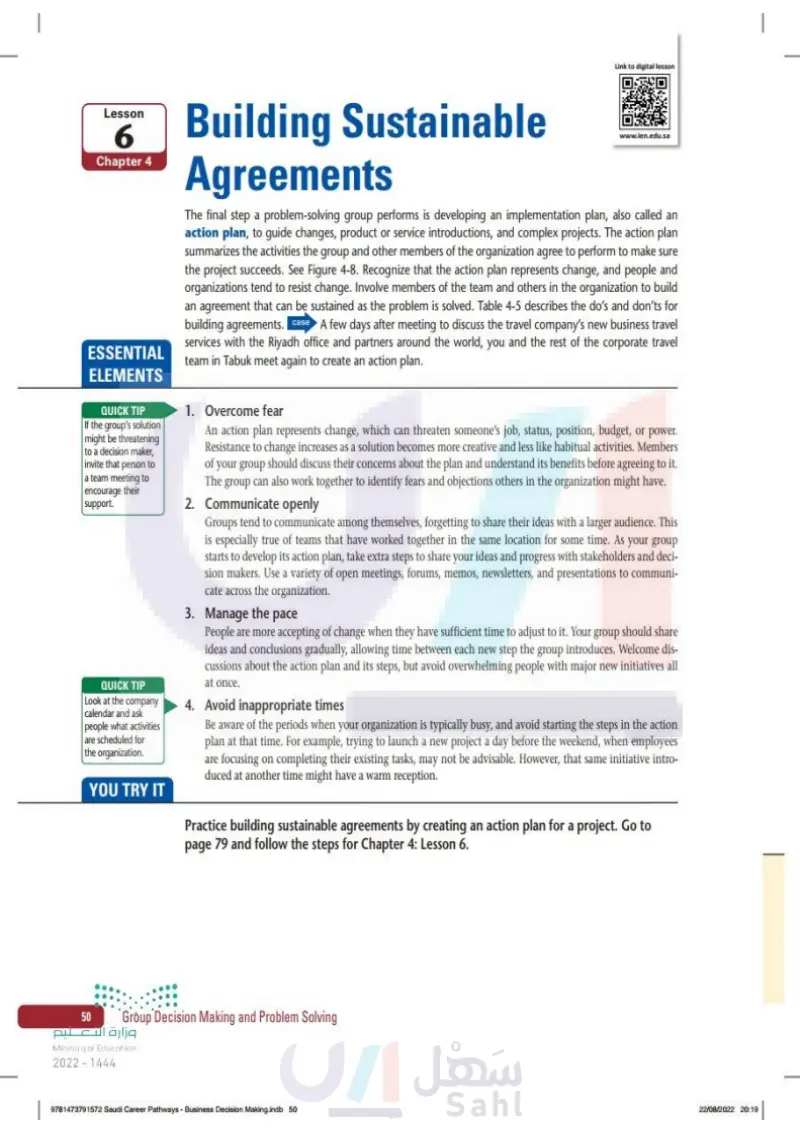 6: Building Sustainable  Agreements