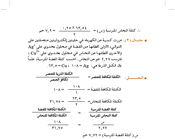 تطبيقات على التحليل الكهربائي