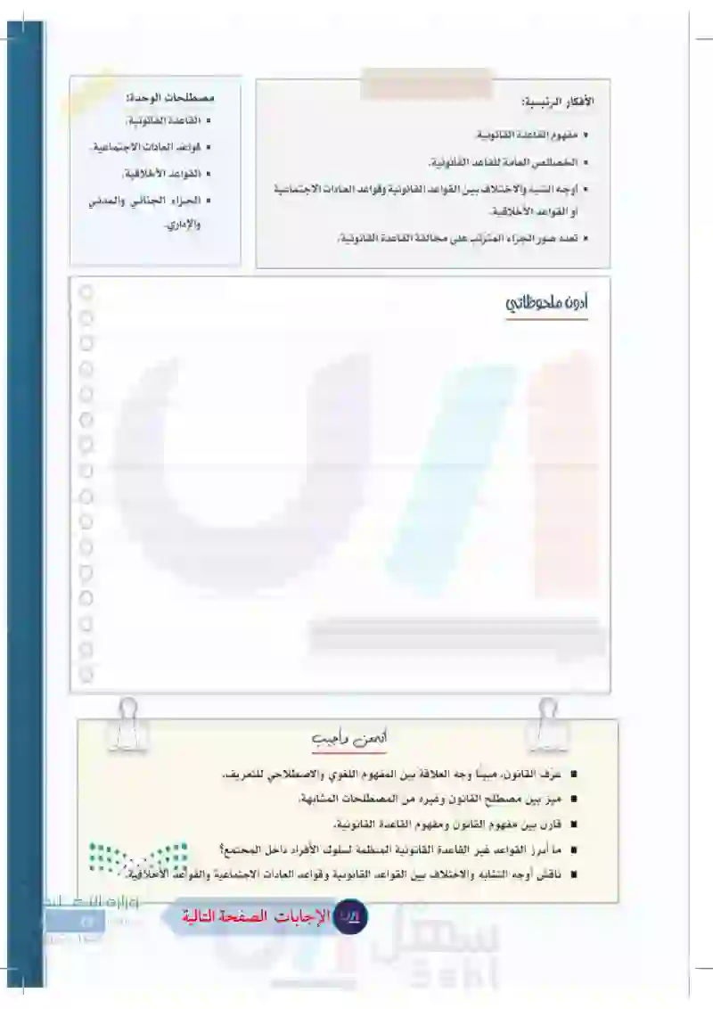 مدونة الوحدة الثالثة